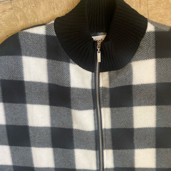 La Moda Womens Plaid Poncho Cape Size XL Y2K Cozy Academia Aesthetic Streetwear - Picture 5 of 7